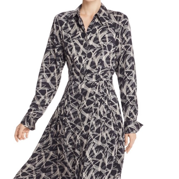 silk button down dress